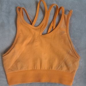 Gymshark bright orange bra top